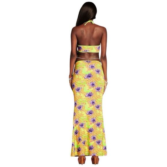 I AM GIA Green Hibiscus Print 'Valera' Maxi Dress - Picture 5 of 13